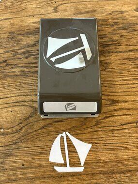 Stampin Up! Sailboat Punch Paper Crafting Tool For Scrapbooking & Cardmaking
